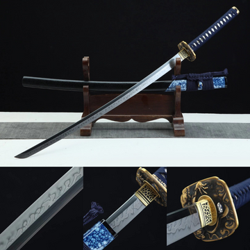 The Kage Noakuma Handmade Katana Clay Tempered T10 Steel